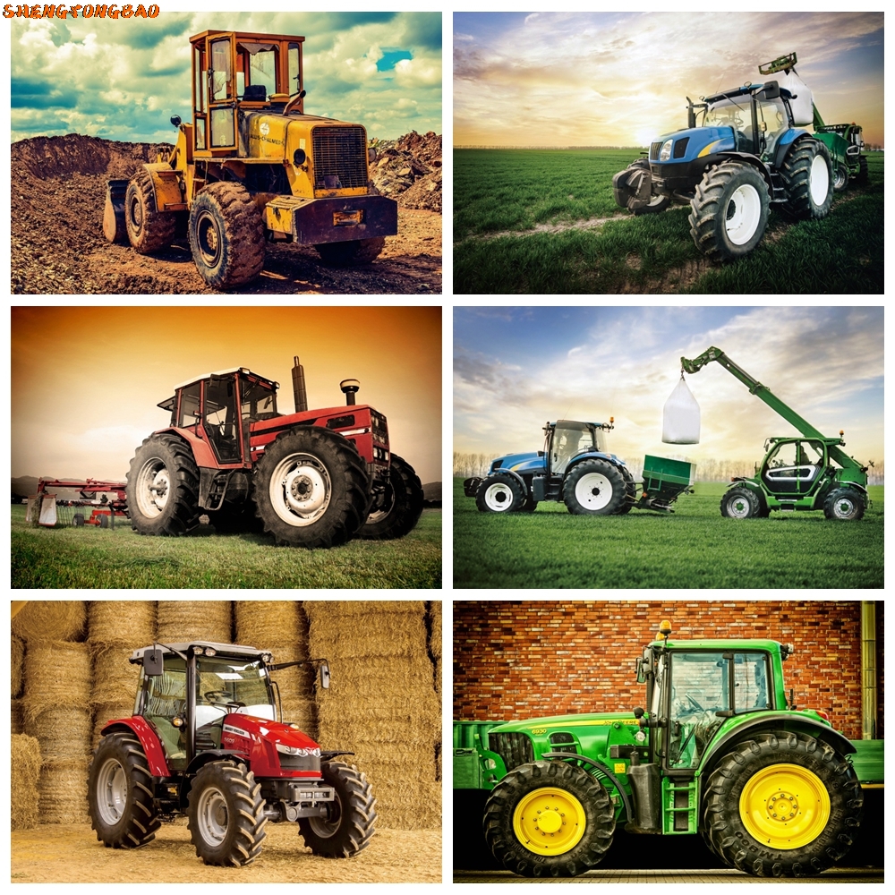 Agriculture Farming Background - Farm Tractor Photography Background Warehouse Haystack