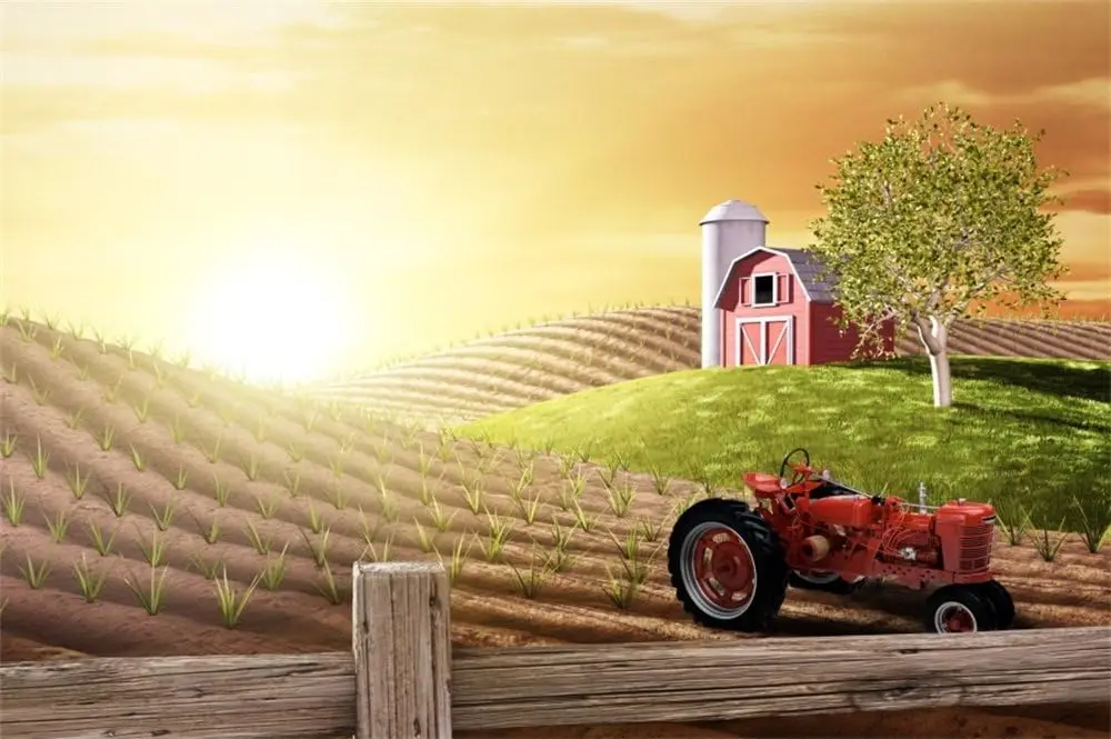 Morning Busy Farm Fresh Sunris - Agriculture Farming Background incelemesi ve fiyatı