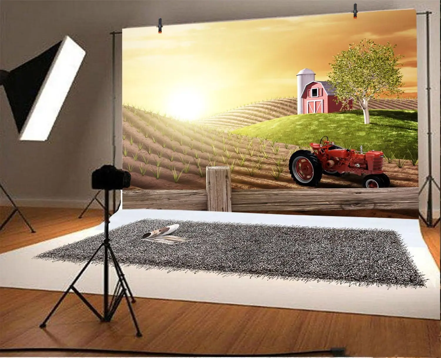 Morning Busy Farm Fresh Sunris - Agriculture Farming Background incelemesi ve fiyatı