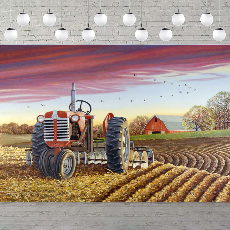 Photography Backdrop Busy Farm - Agriculture Farming Background incelemesi ve fiyatı