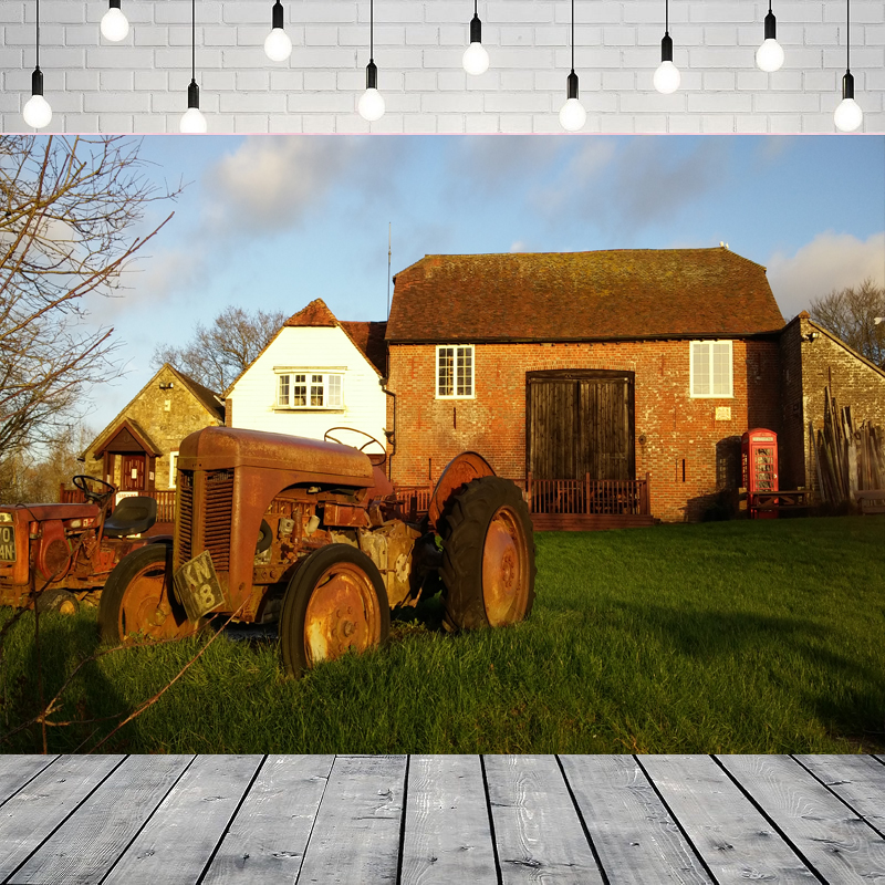 Farm House Green Field Photogr - Agriculture Farming Background incelemesi ve fiyatı