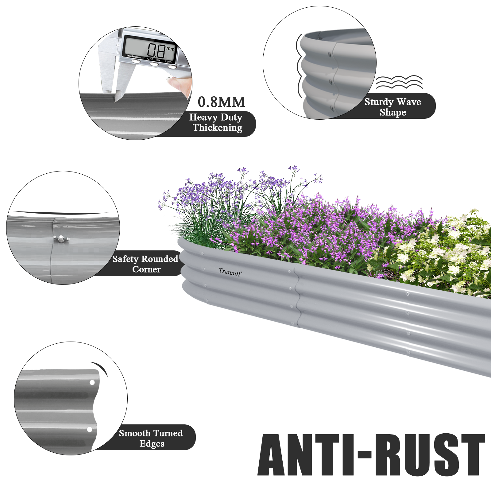 12x2x1FT Galvanized Raised Gar - Vegetable Transplanter incelemesi ve fiyatı