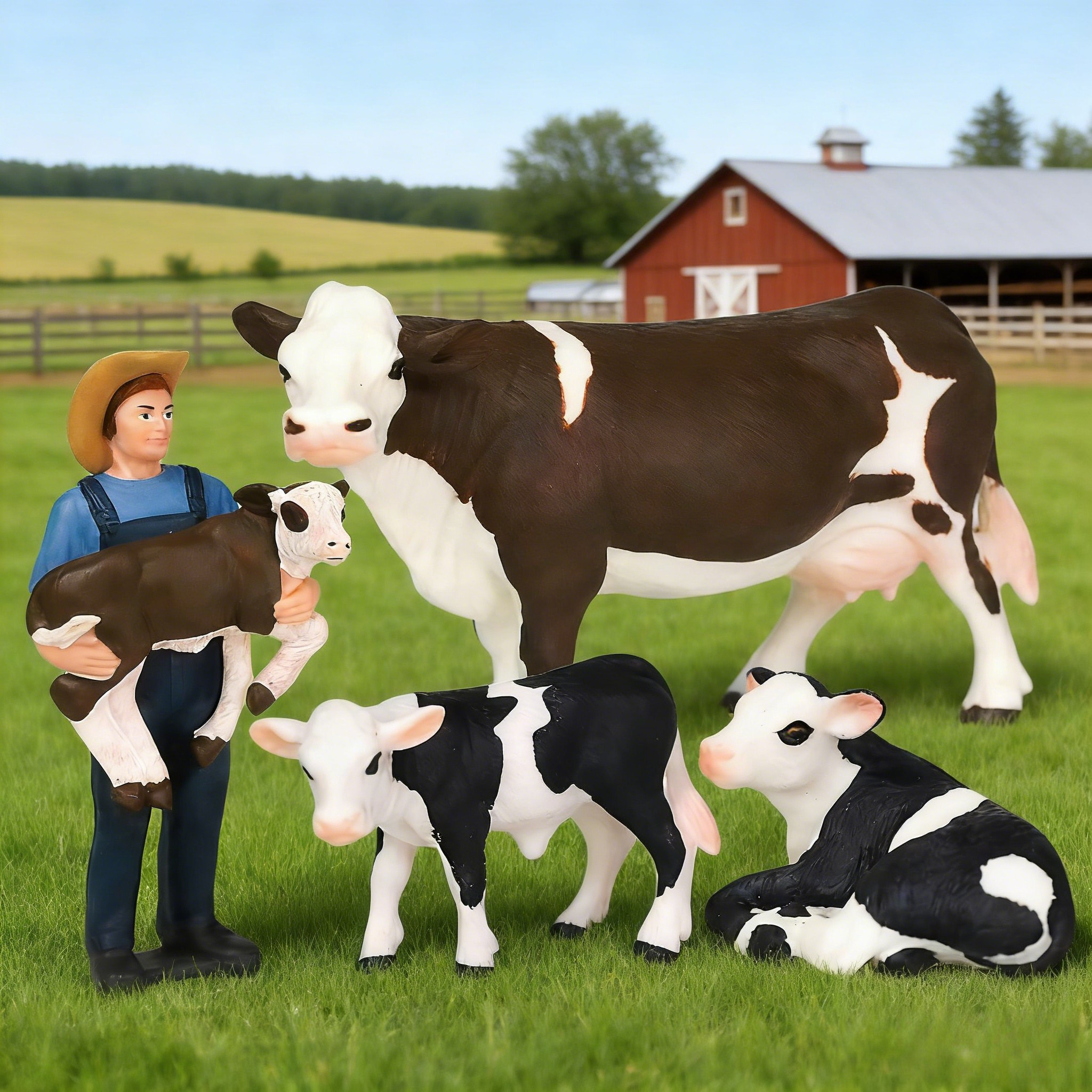 Farm Farmer And Cow Model Set  - Agriculture Farming For Kids incelemesi ve fiyatı