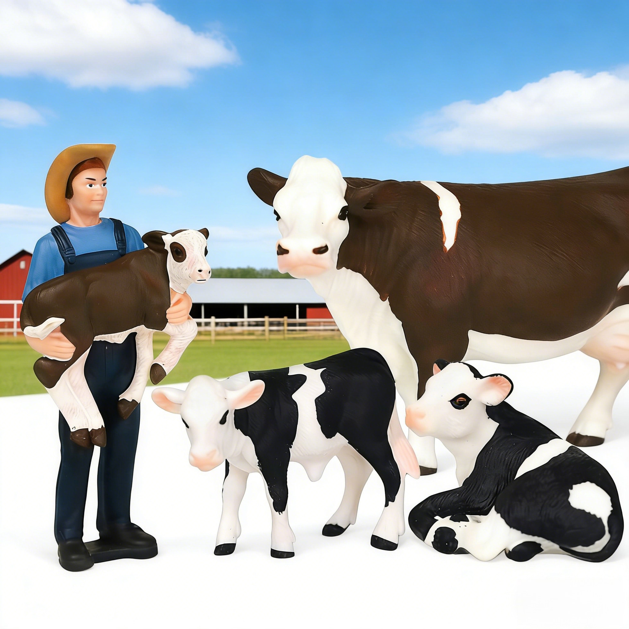 Farm Farmer And Cow Model Set  - Agriculture Farming For Kids incelemesi ve fiyatı