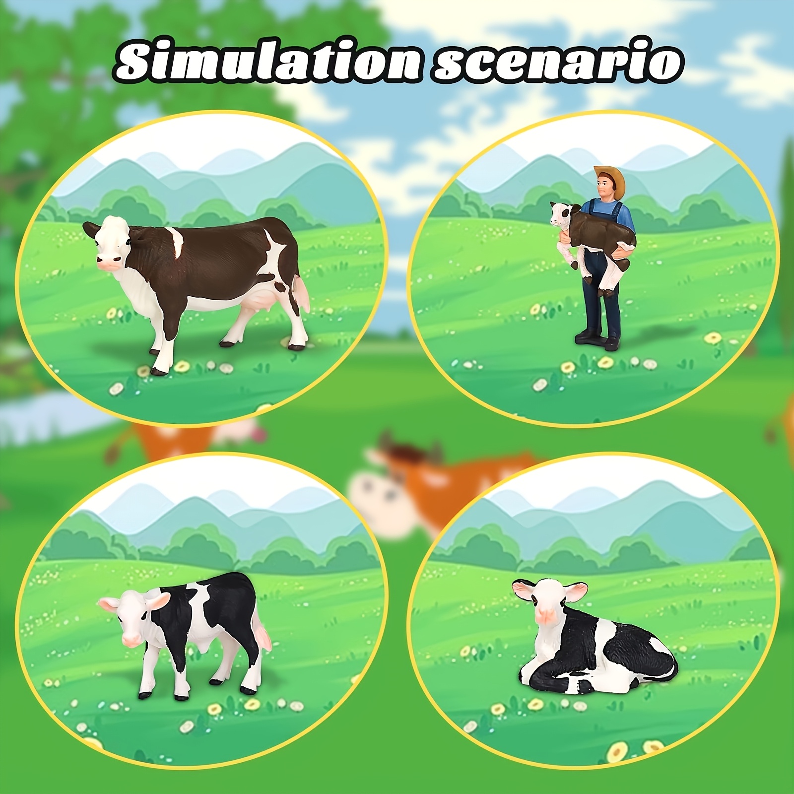 Farm Farmer And Cow Model Set  - Agriculture Farming For Kids incelemesi ve fiyatı